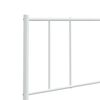 vidaXL Cabecero de repuesto de metal blanco 135 cm