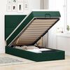 vidaXL Estructura cama otomana colchones terciopelo verde oscuro
