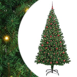 vidaXL &Aacute;rbol de Navidad artificial Verde 210 cm PVC y Acero y Pl&aacute;stico