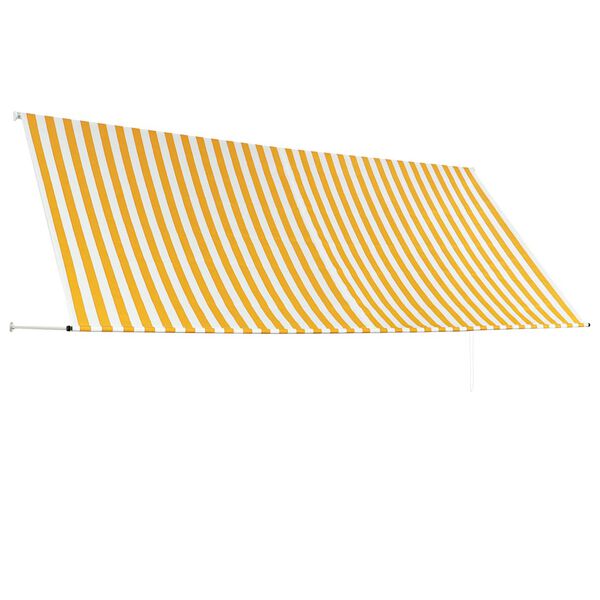 vidaXL Toldo retr&aacute;ctil 350x150 cm amarillo y blanco