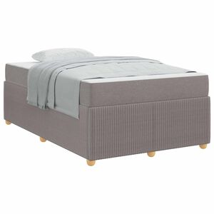 vidaXL Estructura de cama con colch&oacute;n Taup&eacute; 120 x 190 cm tela