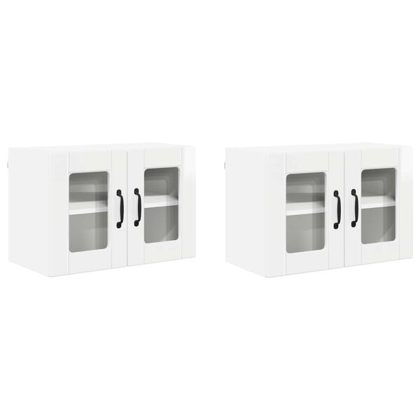 vidaXL Mueble de Cocina con estante 2 pcs brillante 60 x 31 x 40 cm