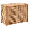 vidaXL Cesto para la ropa sucia madera maciza de nogal 87,5x46x67 cm