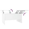 vidaXL Mesa de centro madera de ingeniería blanco 80x50x42,5 cm