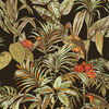 DUTCH WALLCOVERINGS Papel de pared Bird-of-Paradise negro