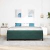 vidaXL Estructura de cama con colch&oacute;n Verde oscuro 180 x 200 cm tela