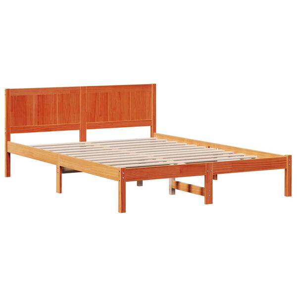 vidaXL Estructura de cama Marrón 160 x 200 cm Madera maciza de Pino