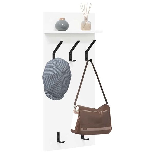 vidaXL Perchero de pared 40 x 10 x 90 cm Madera de ingenier&iacute;a