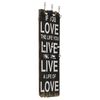 vidaXL Perchero de pared LOVE LIFE con 6 ganchos 120x40 cm