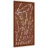 vidaXL Adorno de pared de jard&iacute;n acero corten dise&ntilde;o de hoja 105x55 cm