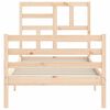 vidaXL Estructura de cama con cabecero madera maciza 100x200 cm