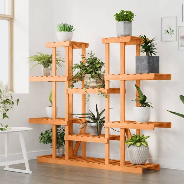 vidaXL Soporte para flores de madera maciza abeto 110x25x110,5 cm