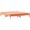 vidaXL Cama sin colch&oacute;n madera maciza de pino marr&oacute;n cera 200x200 cm