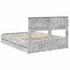 vidaXL Estructura de cama Gris Concreto 140 x 200 cm Madera Ingenieril