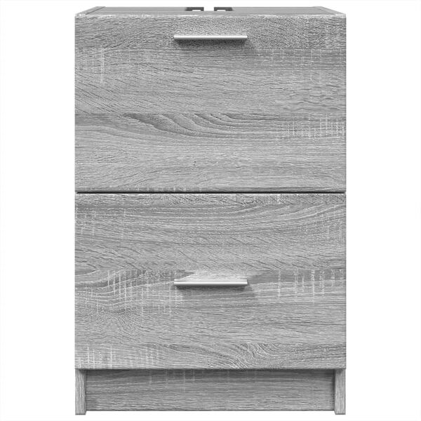 vidaXL Armario de lavabo madera de ingenier&iacute;a gris Sonoma 40x37x59 cm