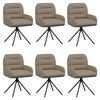 vidaXL Sillas de comedor giratorias 6 uds. Cuero sint&eacute;tico Capuchino