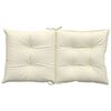 vidaXL Coj&iacute;n silla jard&iacute;n respaldo bajo 2 uds tela crema 100x50x7 cm