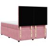 vidaXL Cama box spring con colch&oacute;n terciopelo rosa 140x190 cm