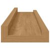 vidaXL Estante de pared con estante 2 pcs Marr&oacute;n 40 x 9 x 3 cm