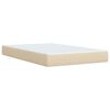vidaXL Cama box spring con colch&oacute;n tela color crema 120x190 cm
