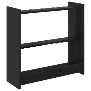 vidaXL soporte para tacos de billar Madera de ingenier&iacute;a Negro