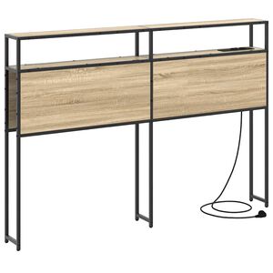 vidaXL Cabecera de almacenamiento Roble Sonoma Madera contrachapada