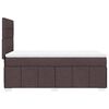 vidaXL Cama box spring con colch&oacute;n tela marr&oacute;n oscuro 80x200 cm