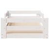 vidaXL Estructura de cama sin colch&oacute;n madera maciza blanca 90x190 cm