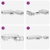 vidaXL Conjunto de sof&aacute;s de exterior 9 pcs Gris Natural y Claro