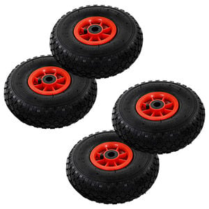 vidaXL Ruedas de carrito de sacos 4 unidades goma 3.00-4 (245x82)