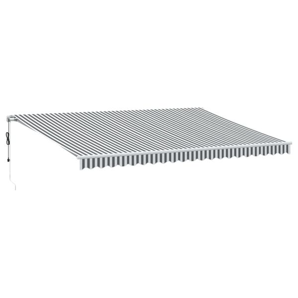 vidaXL Toldo retr&aacute;ctil autom&aacute;tico luz LED antracita blanco 500x350 cm