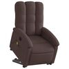 vidaXL Sill&oacute;n masaje el&eacute;ctrico reclinable elevable tela marr&oacute;n oscuro