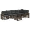 vidaXL Conjunto de sof&aacute;s de jard&iacute;n 7 pcs Gris y Gris Oscuro