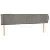 vidaXL Cabecero de terciopelo gris claro 203x23x78/88 cm