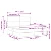 vidaXL Cama con almacenamiento y colch&oacute;n Gris Claro 200 x 200 cm
