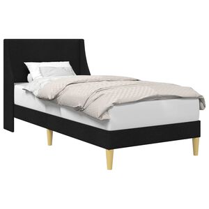 vidaXL Estructura de cama con cabecera Negro 100 x 200 cm tela