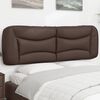 vidaXL Cabecero de cama acolchado Hvar cuero sint&eacute;tico marr&oacute;n 160 cm