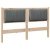 vidaXL Cabecero tapizado Marr&oacute;n Madera de pino macizo