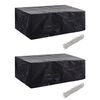 vidaXL Funda de muebles de jard&iacute;n 2 uds set rat&aacute;n 8 personas 8 ojales