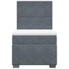 vidaXL Cama box spring con colch&oacute;n terciopelo gris oscuro 80x200 cm