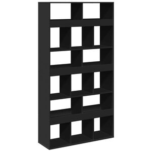 vidaXL Separador de ambientes madera ingenier&iacute;a negro 100x33x187,5 cm
