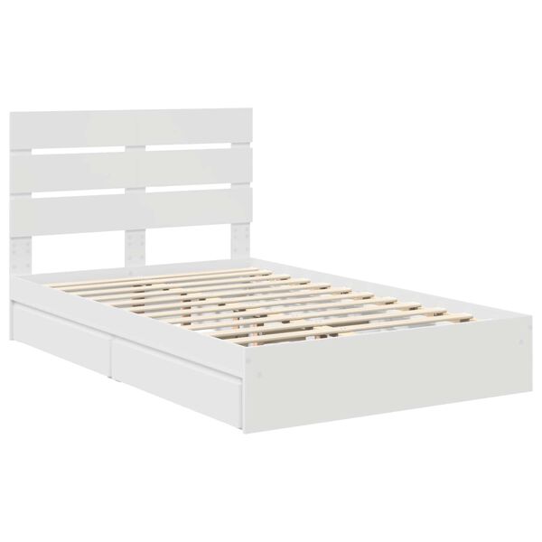 vidaXL Cama con almacenamiento 120 x 190 cm Madera de ingenier&iacute;a