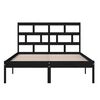 vidaXL Estructura de cama de madera maciza negro 150x200 cm