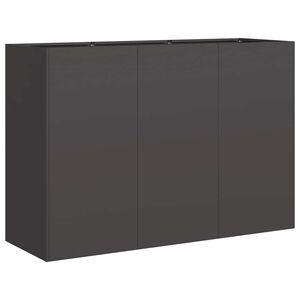 vidaXL Jardinera de acero laminado en fr&iacute;o negro 120x40x80 cm