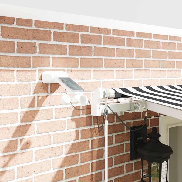 vidaXL Toldo retr&aacute;ctil autom&aacute;tico luces LED antracita blanco 600x300cm