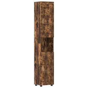 vidaXL Juego de Muebles de Ba&ntilde;o TULUM Roble ahumado 37 x 31,5 x 203 cm