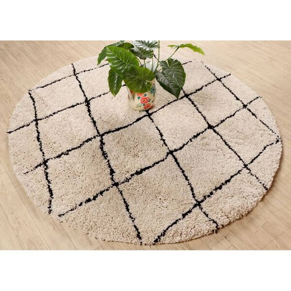 Dutch Lifestyle Alfombra Berlin Sanft redonda beige 200 cm