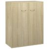 vidaXL Aparador de madera contrachapada color roble Sonoma 60x30x75 cm