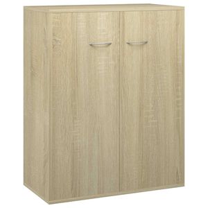 vidaXL Aparador de madera contrachapada color roble Sonoma 60x30x75 cm
