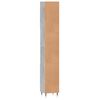 vidaXL Armario de ba&ntilde;o madera contrachapada gris hormig&oacute;n 30x30x190 cm